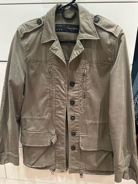 Zara Women twill Army Field Jacket XS